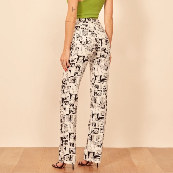 NWT | Reformation Newsprint High Rise Straight Long Jeans - Picture 3 of 6